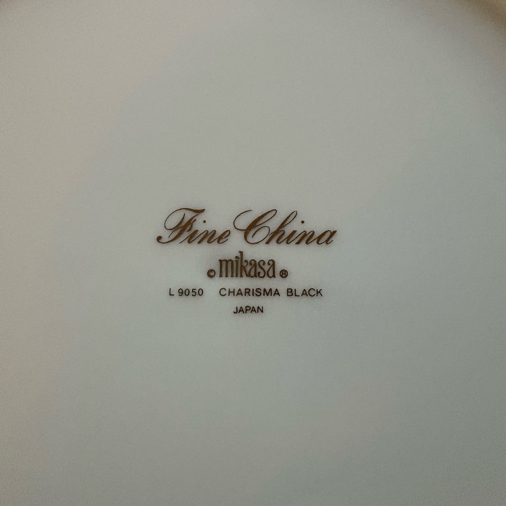 Mikasa Charisma Black Fine China Plate